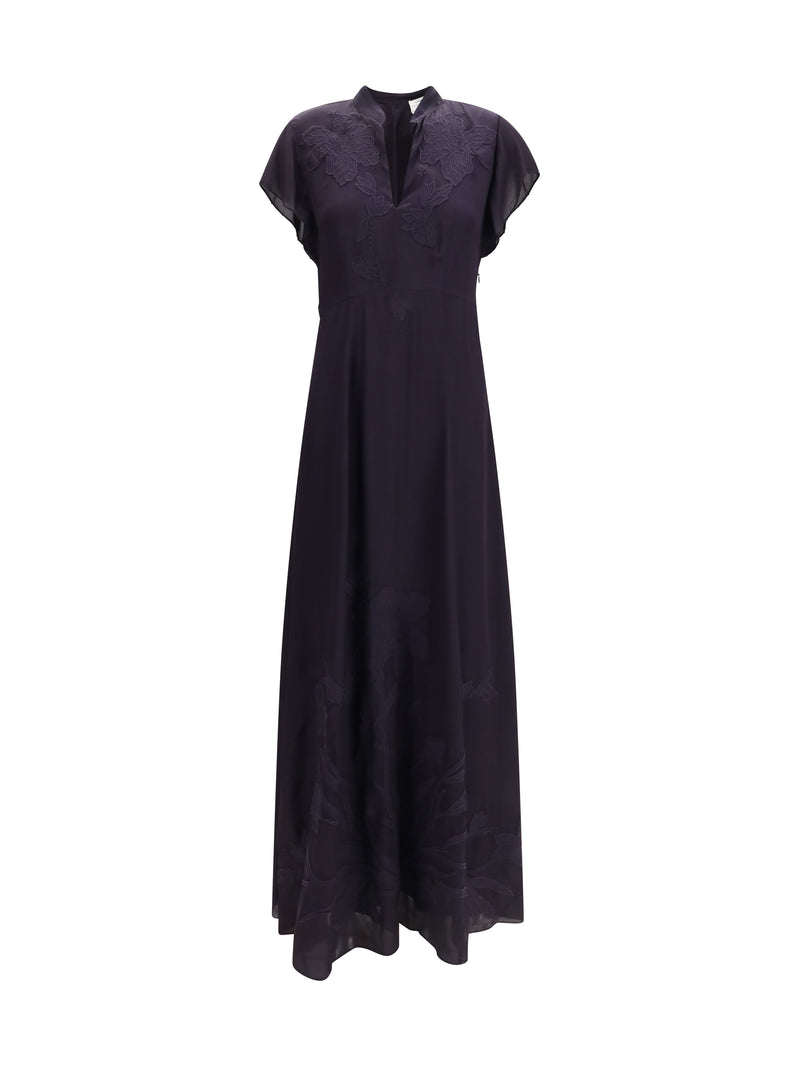 Forte_forte Forte_forte Crêpe De Chine Dress Notte - World Class Fashion
