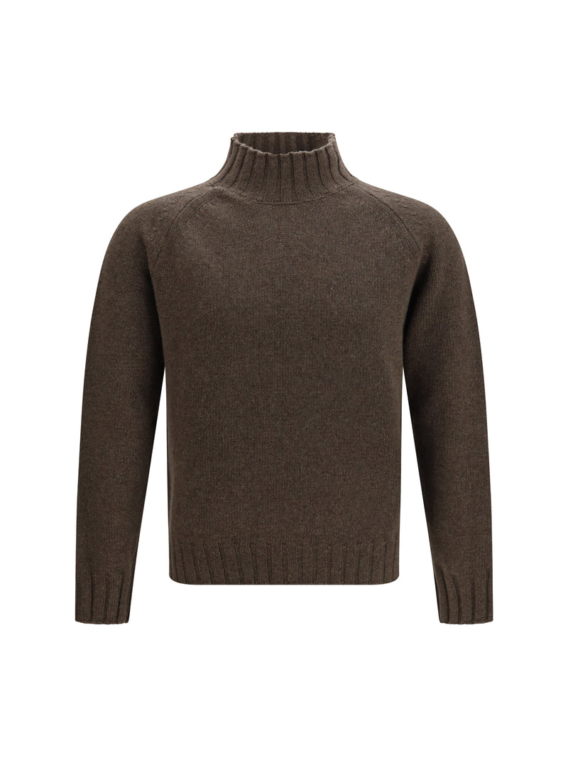 Aragona Cashmere Aragona Cashmere High Neck Sweater Corteccia - World Class Fashion
