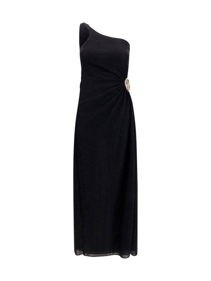Oséree Oséree Lumière One-shoulder Dress With Spiral Detail - World Class Fashion