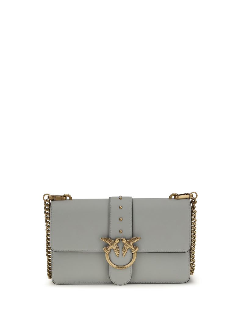 Pinko Pinko One Simply Love Bag Grigio Perla-Antique Gold - World Class Fashion