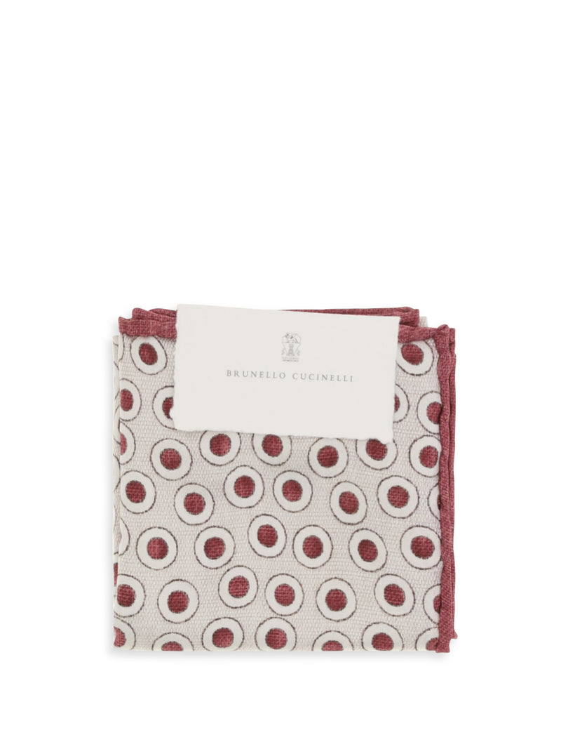 Brunello Cucinelli Brunello Cucinelli Silk Pocket Square CILIEGIA - World Class Fashion
