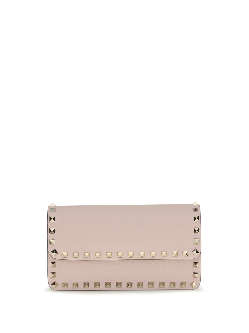 Valentino Garavani Valentino Garavani Rockstud Chain Wallet Rose Quartz - World Class Fashion