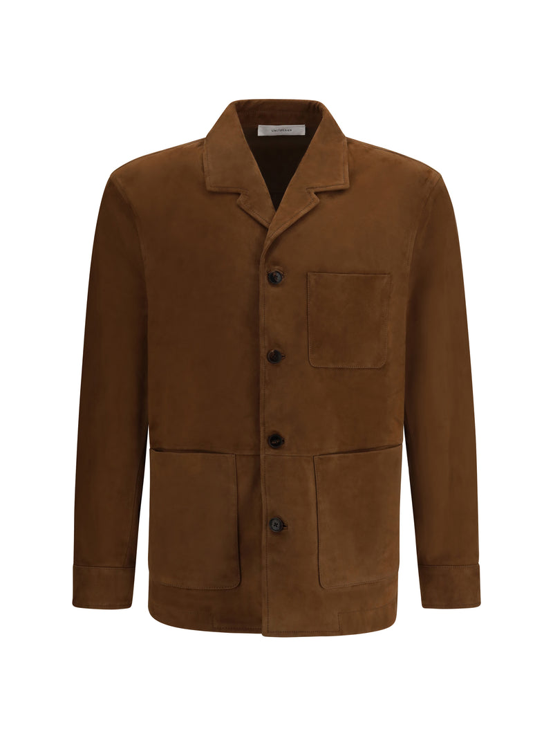 Umit Benan Umit Benan Santiago Suede Jacket Caramel - World Class Fashion