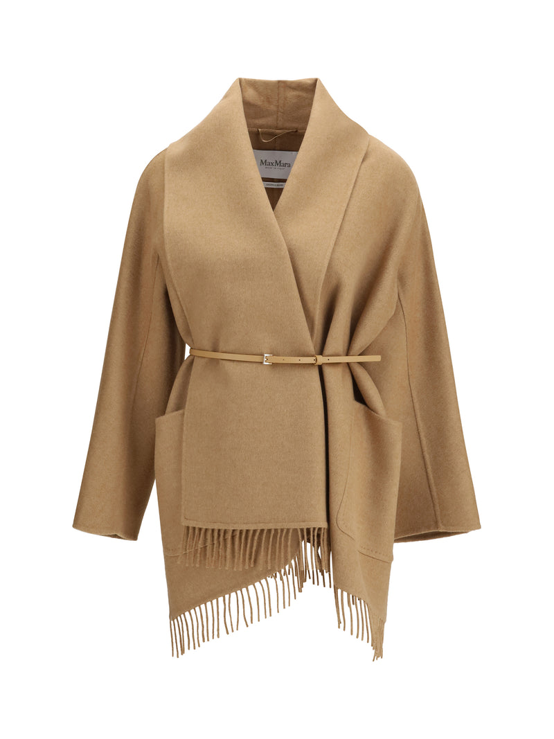 Max Mara Cárdigan-abrigo Max Mara de camello Cammello - World Class Fashion