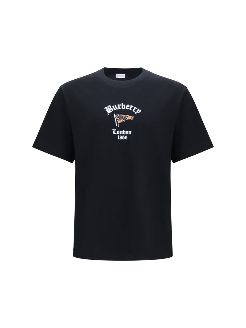 Burberry Burberry Check Cotton T-shirt Black - World Class Fashion