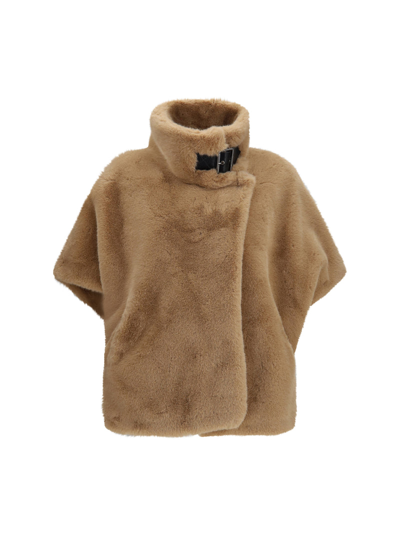 Pinko Pinko Faux Fur Jacket Beige Women - World Class Fashion