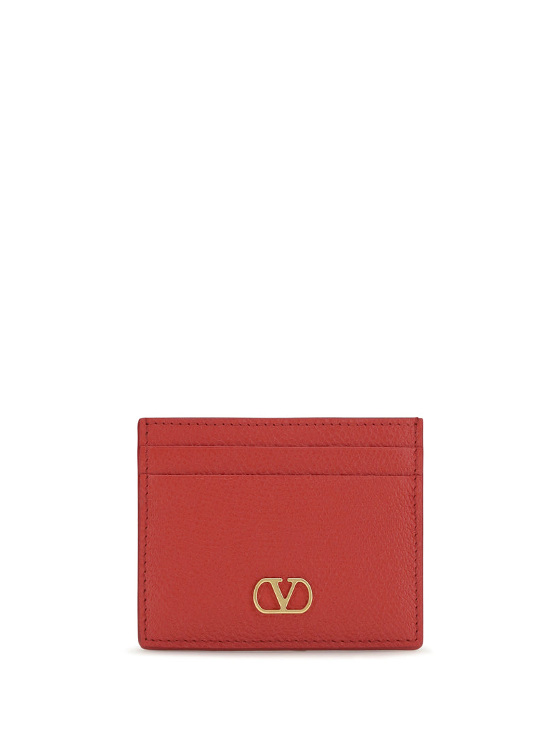 Valentino Garavani Valentino Garavani VLogo Signature Card Holder Rouge Pur - World Class Fashion