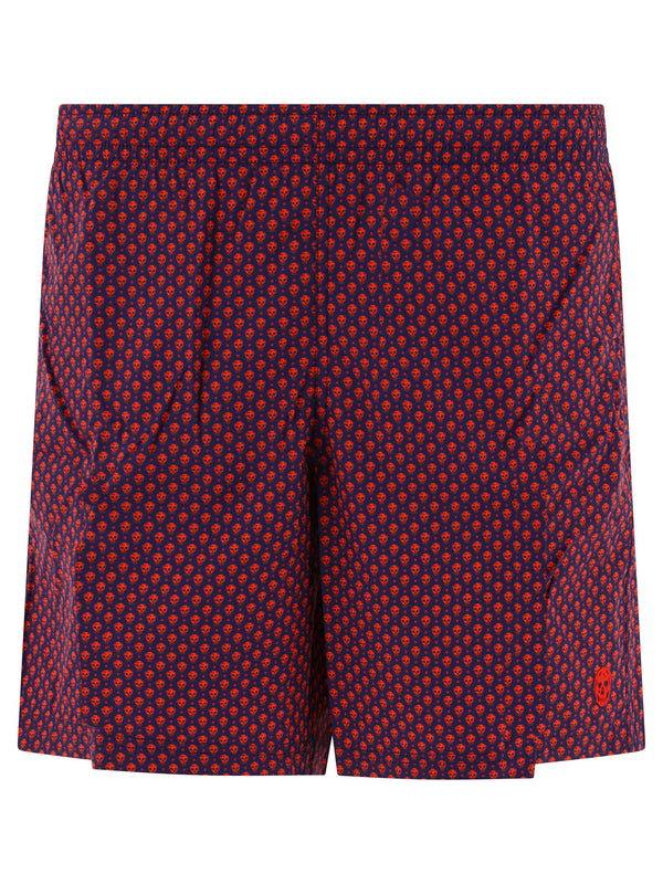 Alexander Mcqueen "skull Dots" Swim Shorts