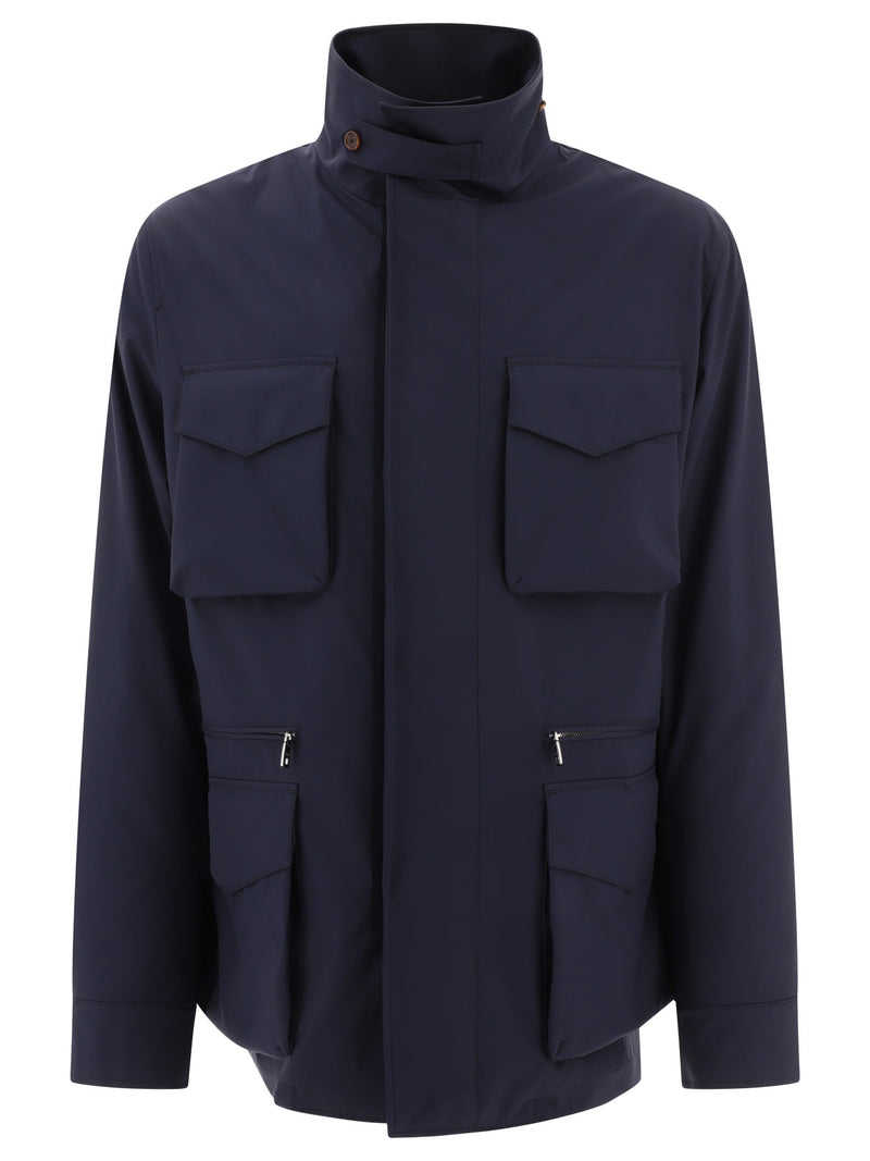 Dolce & Gabbana Dolce & Gabbana Technical Fabric Safari Jacket Blue - World Class Fashion