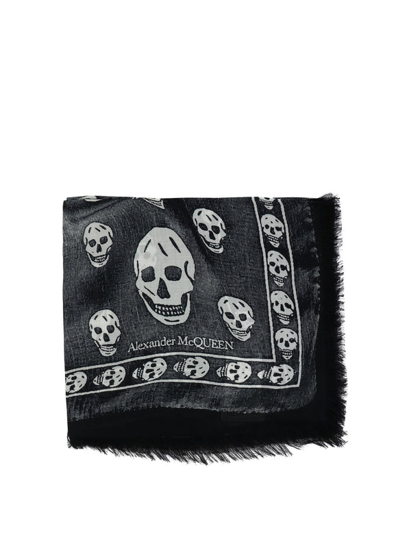 Alexander Mcqueen "skull Trompe L'oeil" Scarf