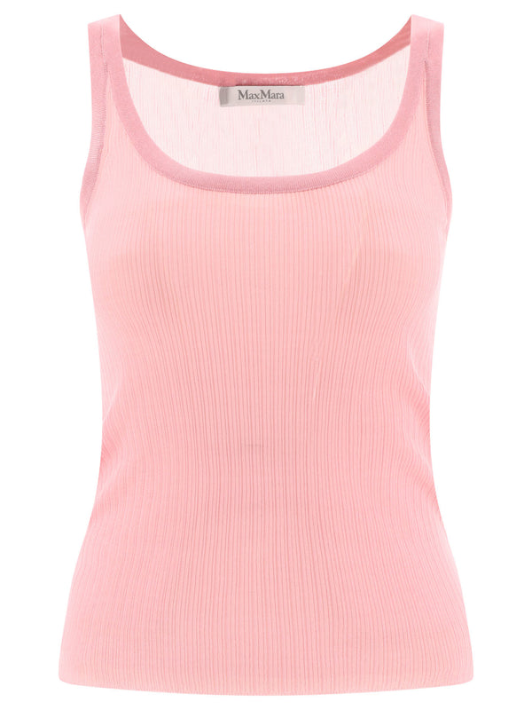 Max Mara "bastia" Ribbed Silk Tank Top