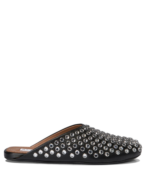 Alaia Mules With Rhinestones
