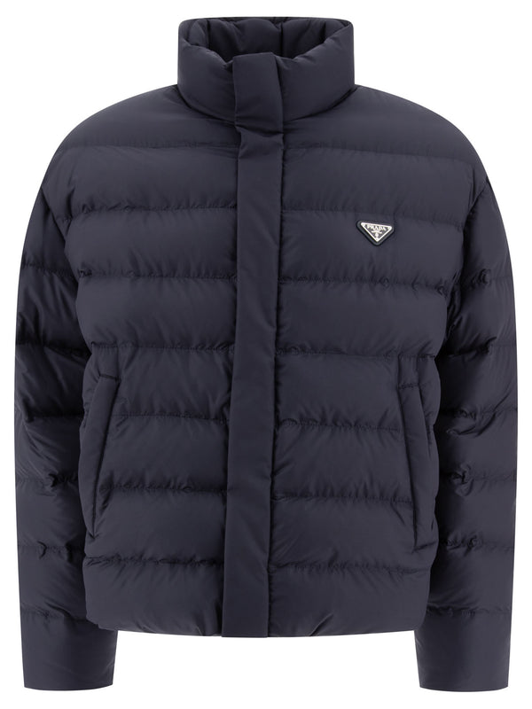 Prada Down Jacket With Triangle Logo