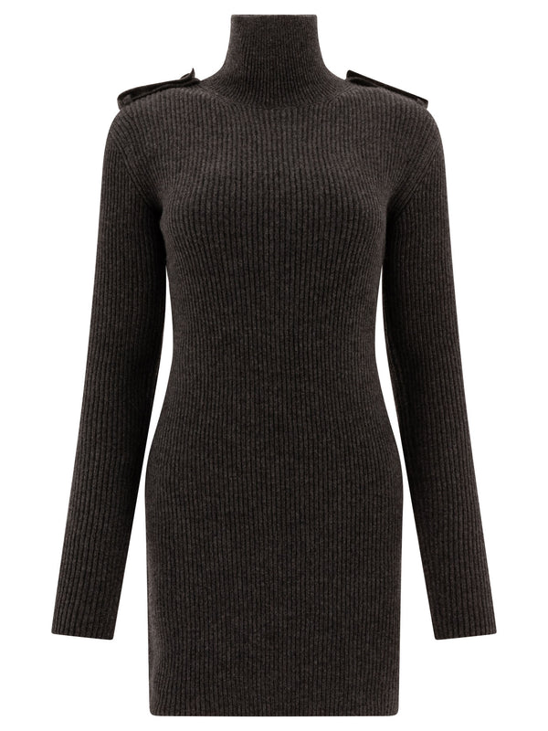 Alexander Mcqueen Ribbed Mini Dress