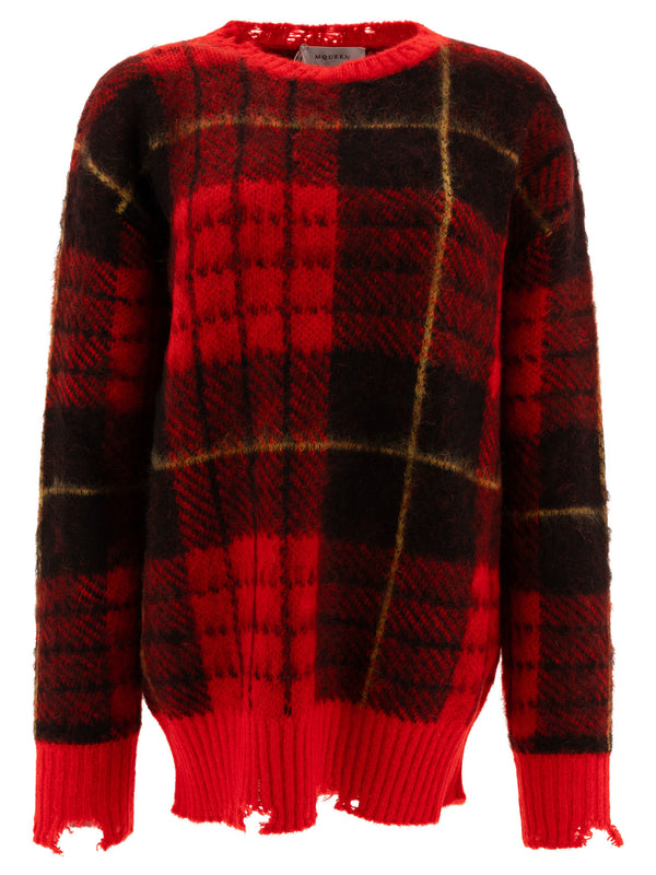 Alexander Mcqueen "tartan Distressed" Sweater