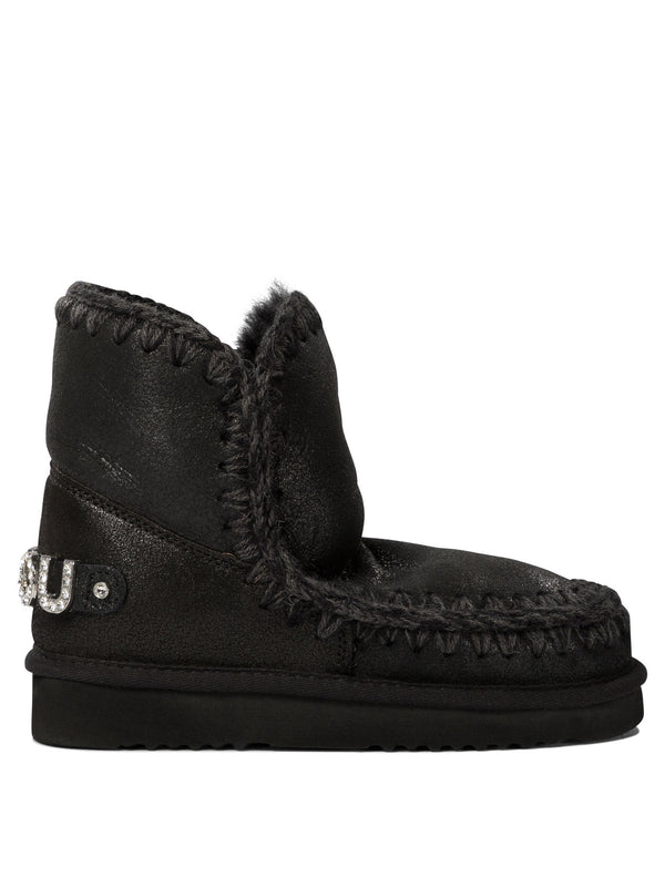 Mou "eskimo 18 With Rhinestones Logo" Ankle Boots