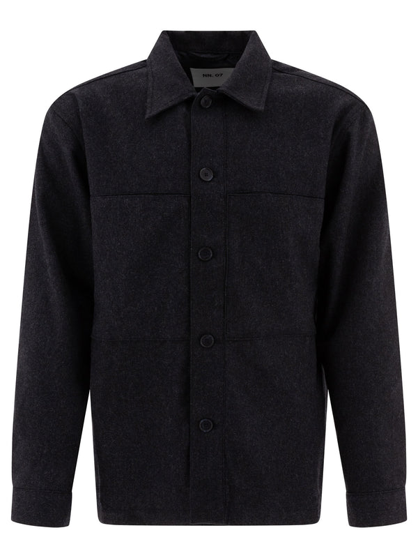 Nn.07 "isak" Wool Blend Overshirt