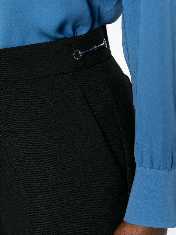 Gucci Pantaloni Sartoriali In Lana A Vita Media