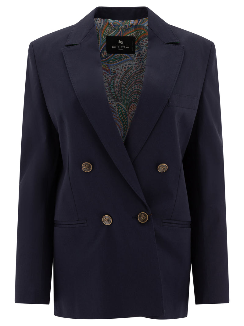 Etro Chaqueta azul de algodón para mujer Etro - World Class Fashion