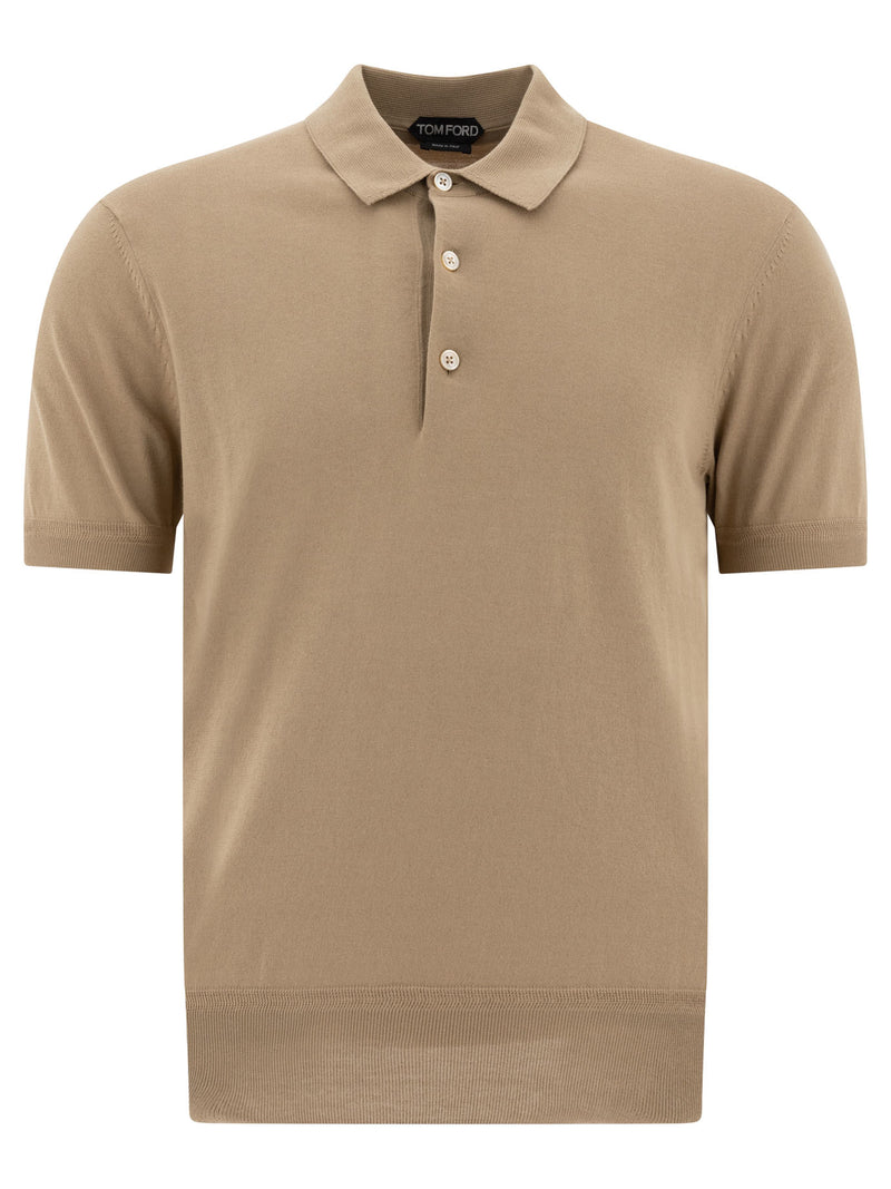 Tom Ford Tom Ford Cotton Polo Shirt Beige Men - World Class Fashion