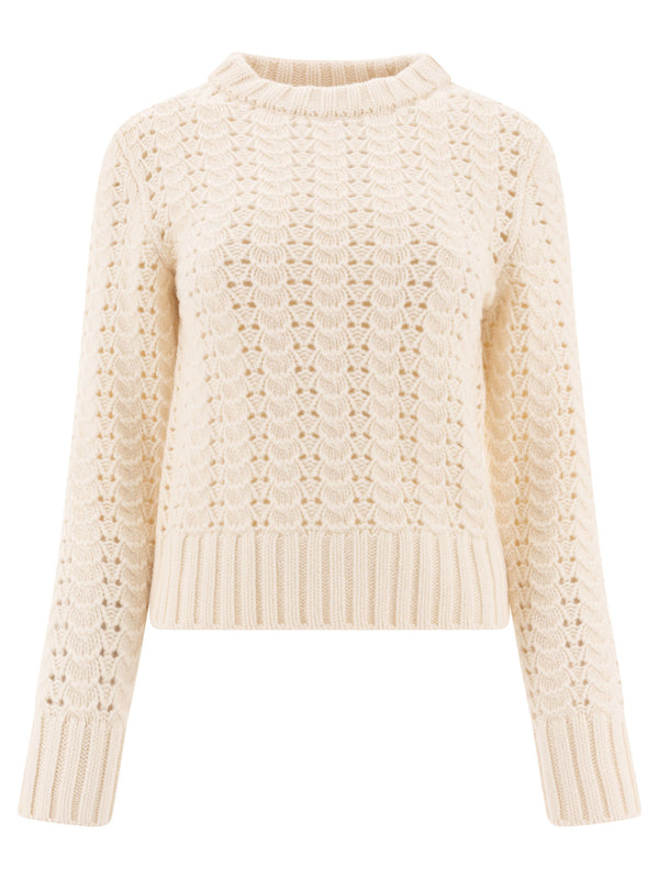 Aspesi Maglione Girocollo In Maglia Pointelle