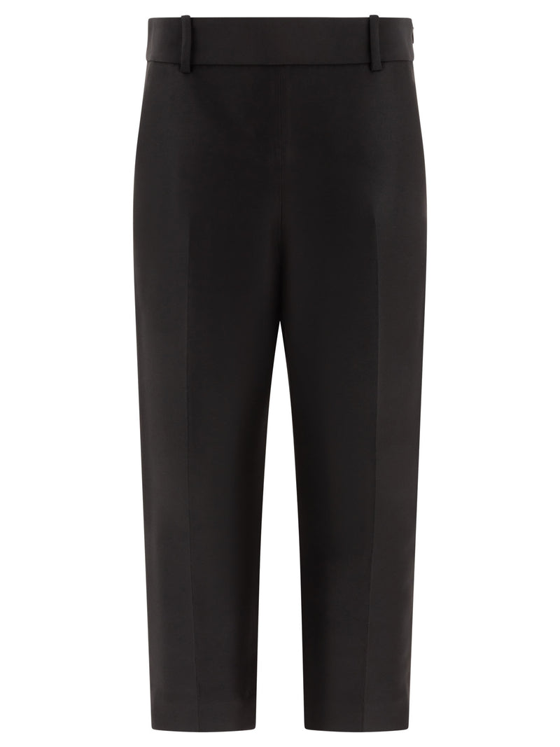 Khaite Pantalón de mujer Khaite en mezcla de lana y seda, color negro - World Class Fashion