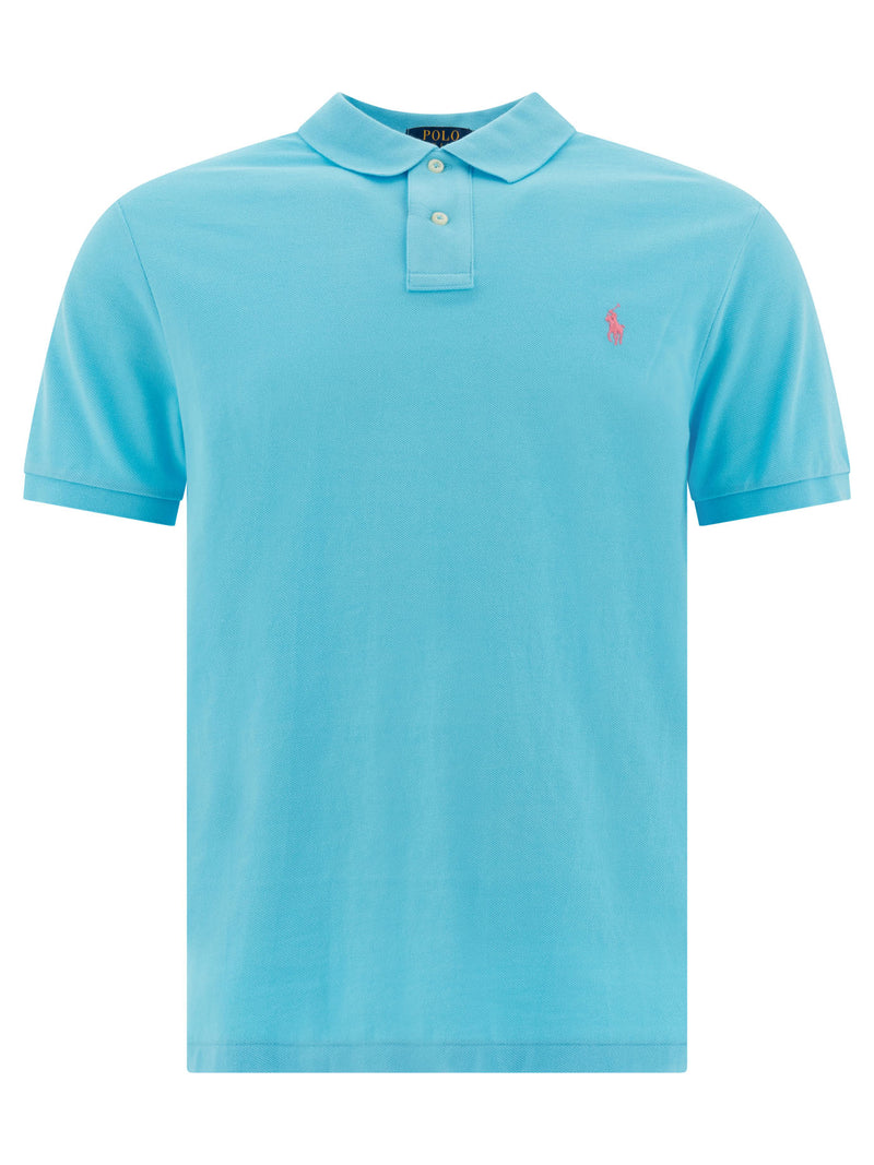 Polo Ralph Lauren Polo Ralph Lauren Pique Polo Shirt Light Blue Men - World Class Fashion