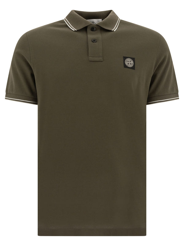 Stone Island Organic Cotton And Elastane Pique Polo Shirt