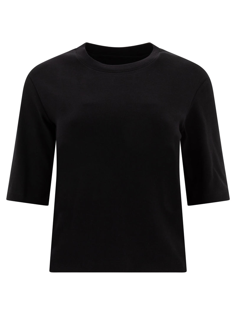 Sandbeige Sandbeige Women's Black Cotton T-Shirt - World Class Fashion