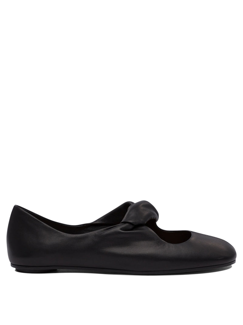 Alexander McQueen Alexander McQueen Twisted Detail Ballet Flats Black - World Class Fashion