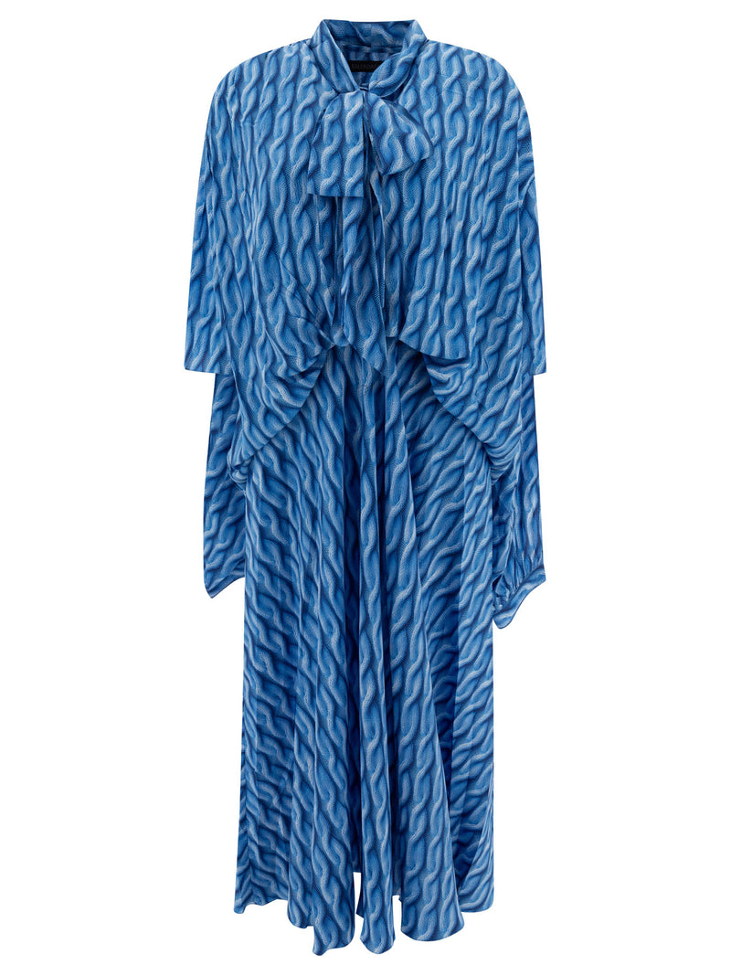 Balenciaga Balenciaga Printed Dress Blue Women - World Class Fashion