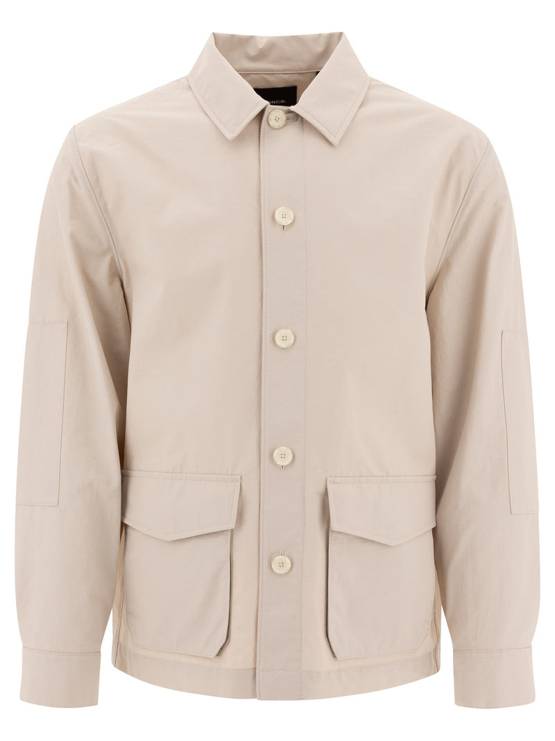 Vince Vince Cotton Blend Utility Jacket Beige Men - World Class Fashion