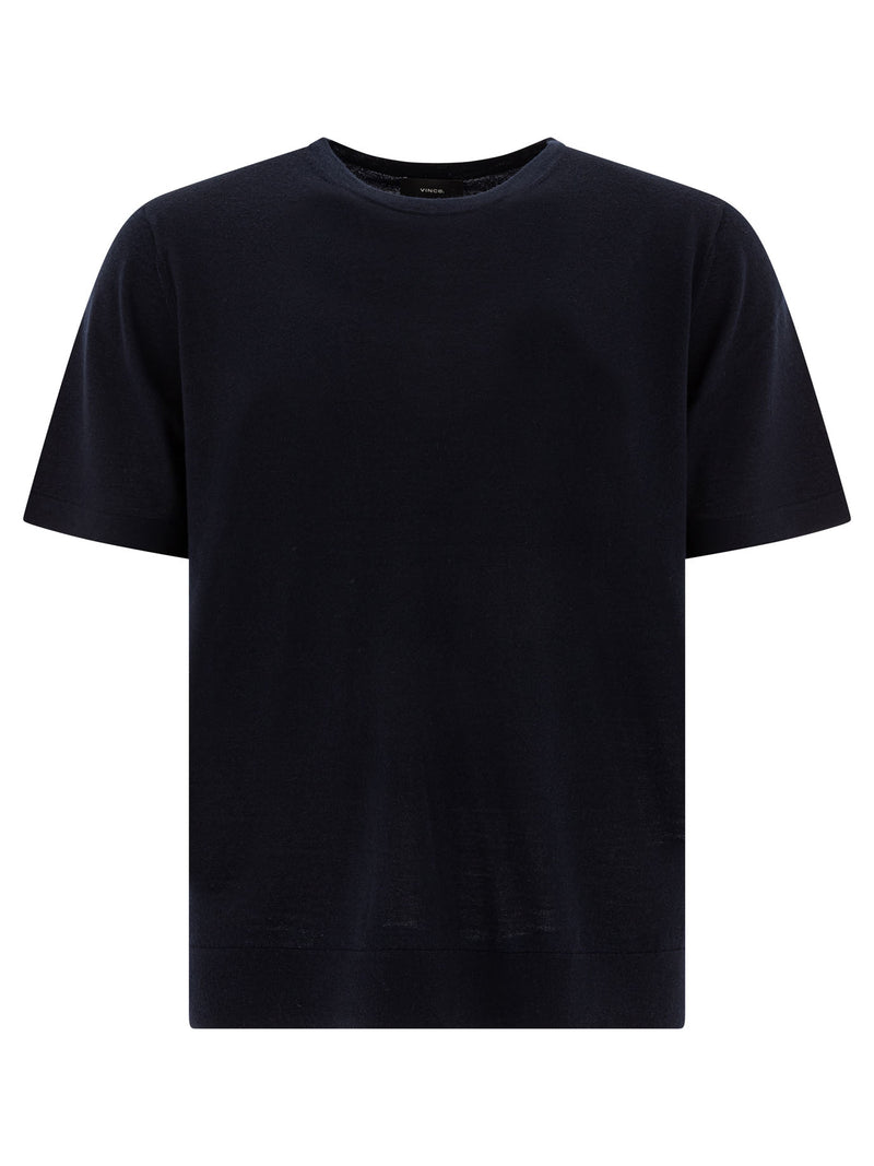 Vince Vince Suéter de Manga Corta Azul para Hombre - World Class Fashion