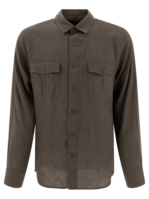Vince. Linen "utility" Shirt