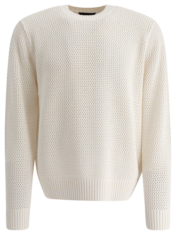 Vince. Perforated Crew Neck Sweater