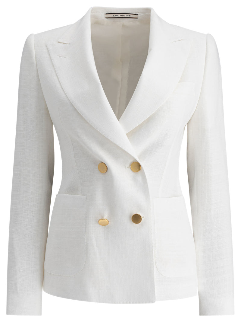 Tagliatore Tagliatore Chaqueta Blanca para Mujer J-CORAL1EK340159EX827 - World Class Fashion