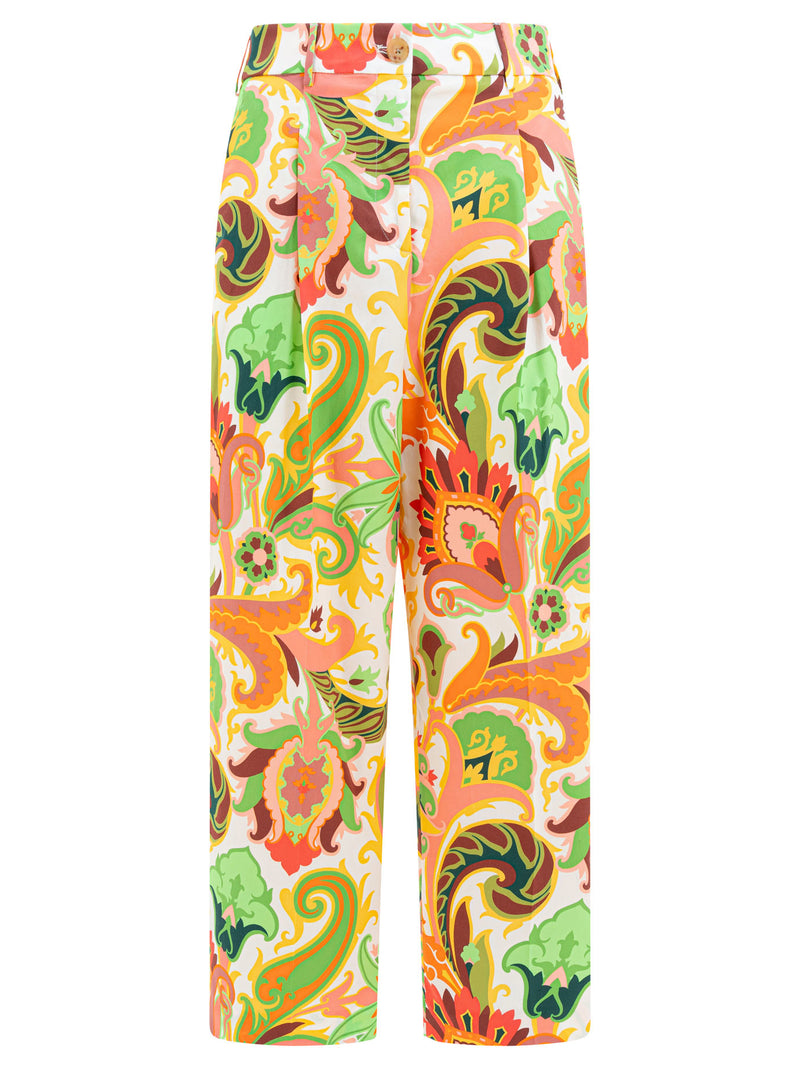 Etro Etro Pantalones de algodón para mujer Verdes - World Class Fashion