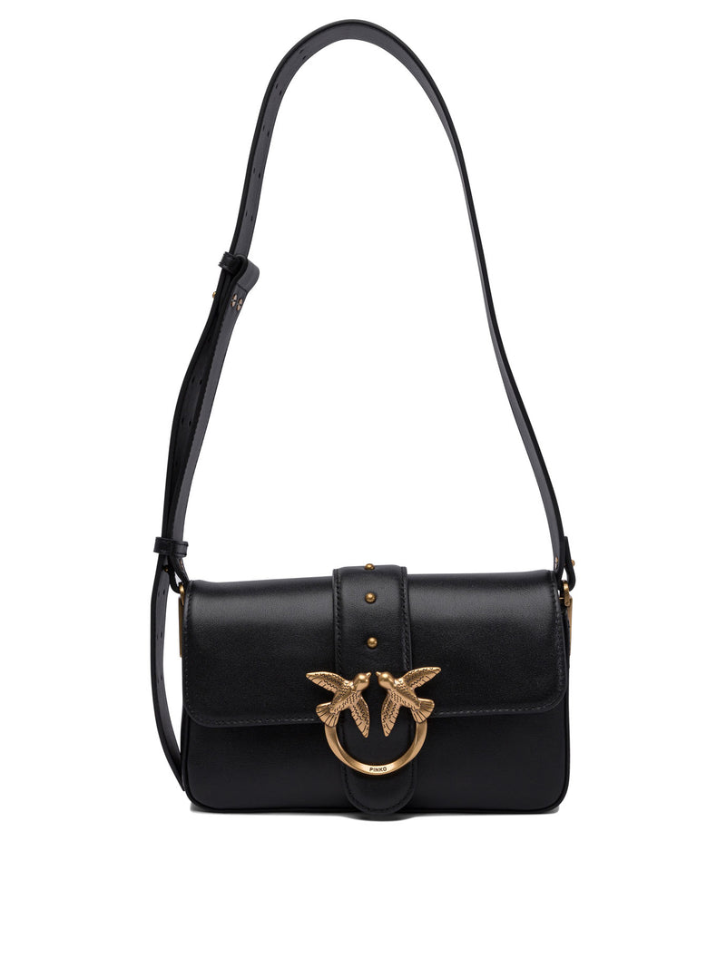 Pinko Pinko Mini Love Crossbody Bag Black - World Class Fashion