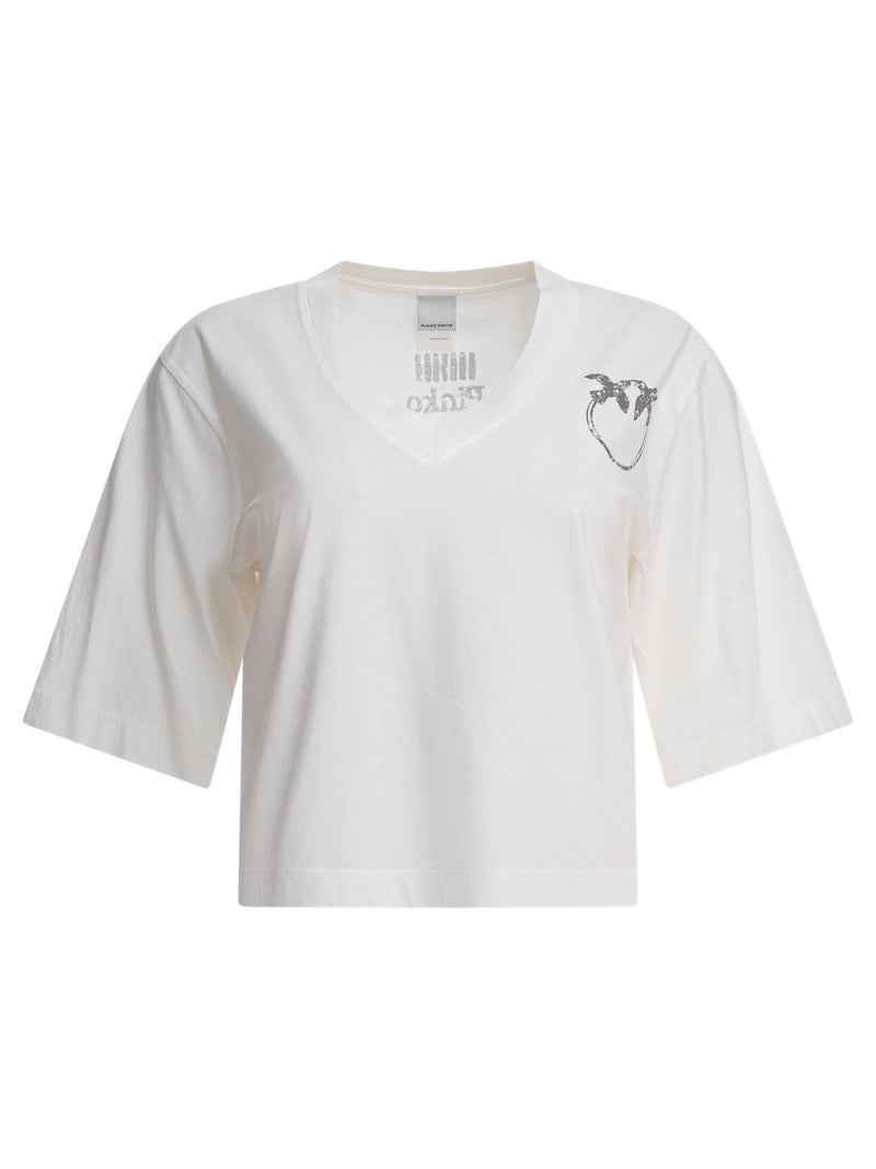 Pinko Pinko Women's Cotton T-Shirt White - World Class Fashion