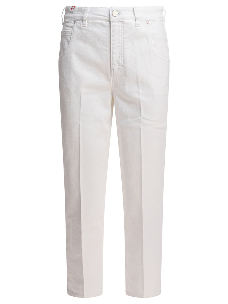 Ines De La Fressange Ines De La Fressange White Denim Jeans Women - World Class Fashion
