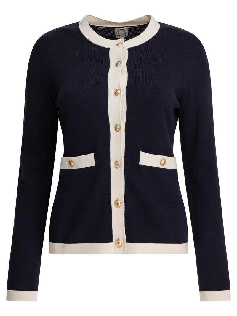 Ines De La Fressange Ines De La Fressange Género de Punto para Mujer de Algodón y Seda Azul - World Class Fashion