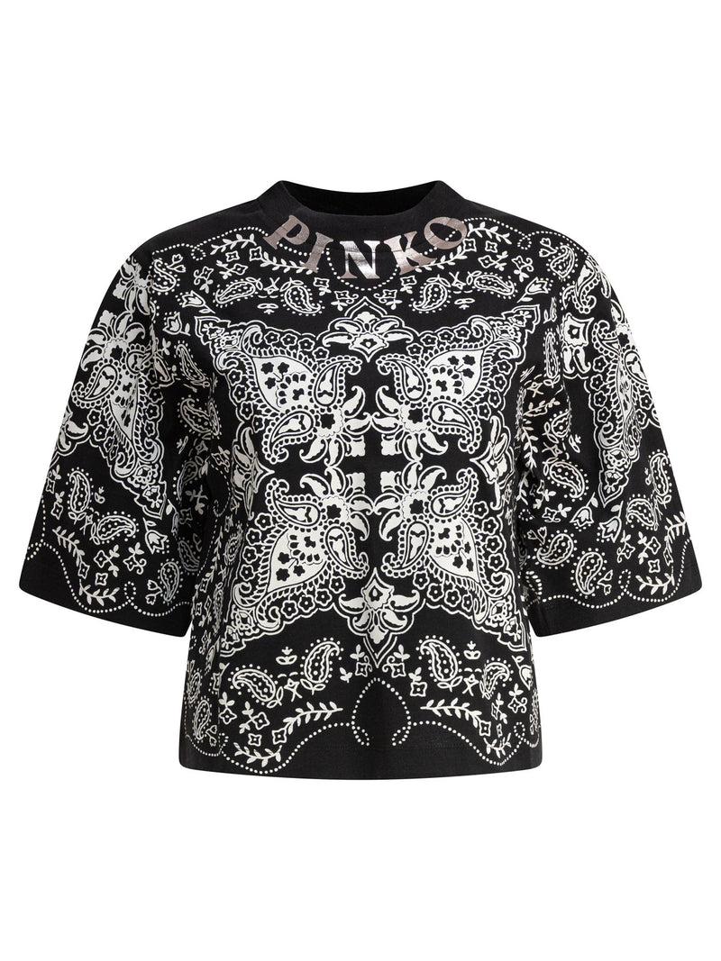 Pinko Pinko Cotton T-Shirt Black Women - World Class Fashion