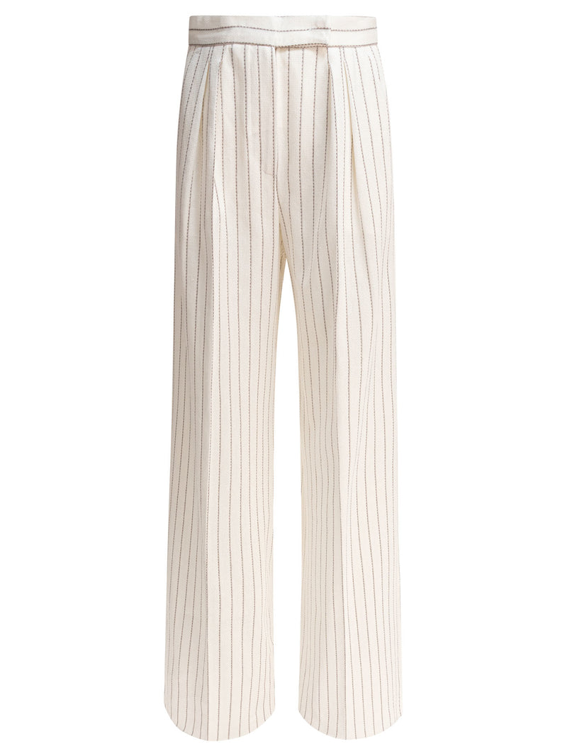 Max Mara Max Mara Clarion Pantalones Blancos para Mujer - World Class Fashion