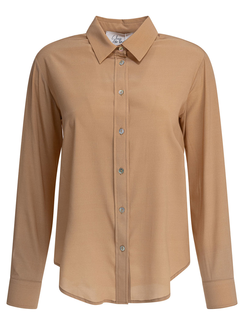 Sleep No More Sleep No More Silk Shirt Beige Women - World Class Fashion