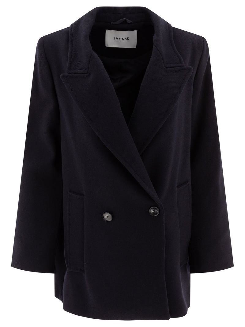 Ivy Oak Chaqueta de lana azul Ivy Oak para mujer - World Class Fashion