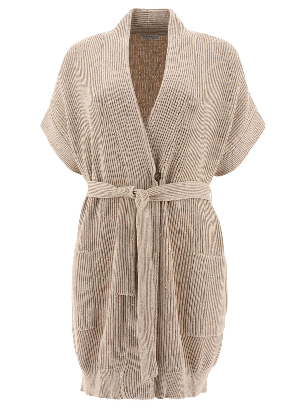 Brunello Cucinelli "diamante" Ribbed Cardigan