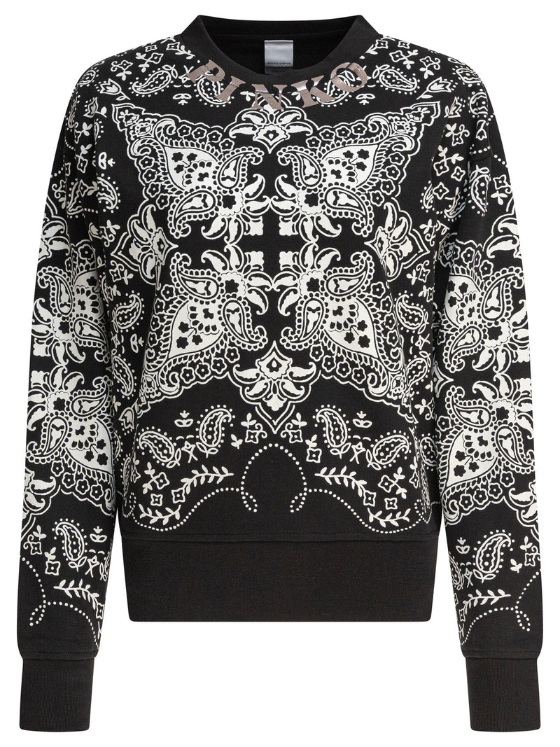 Pinko Pinko Women's Black Cotton Sweatshirt - World Class Fashion