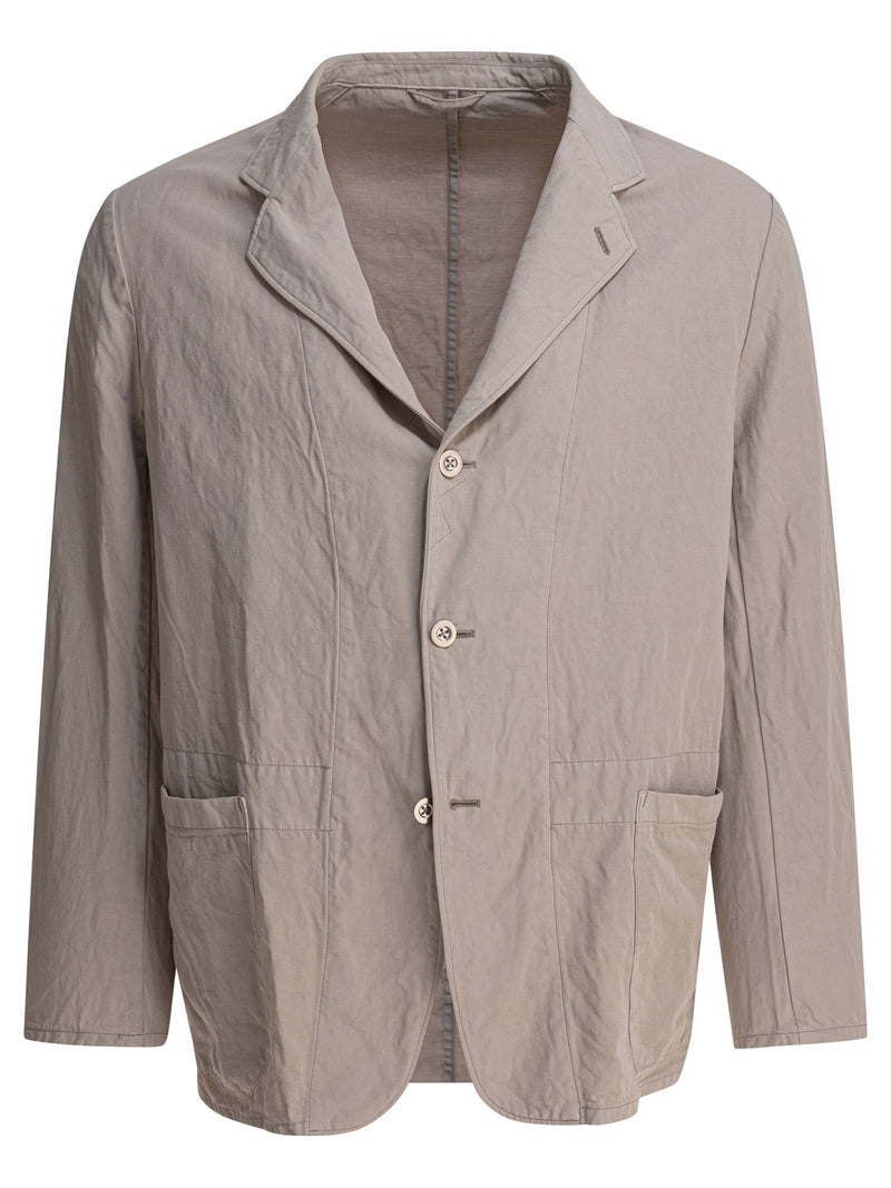 Kaptain Sunshine Kaptain Sunshine Men's Grey Cotton-Linen Jacket - World Class Fashion