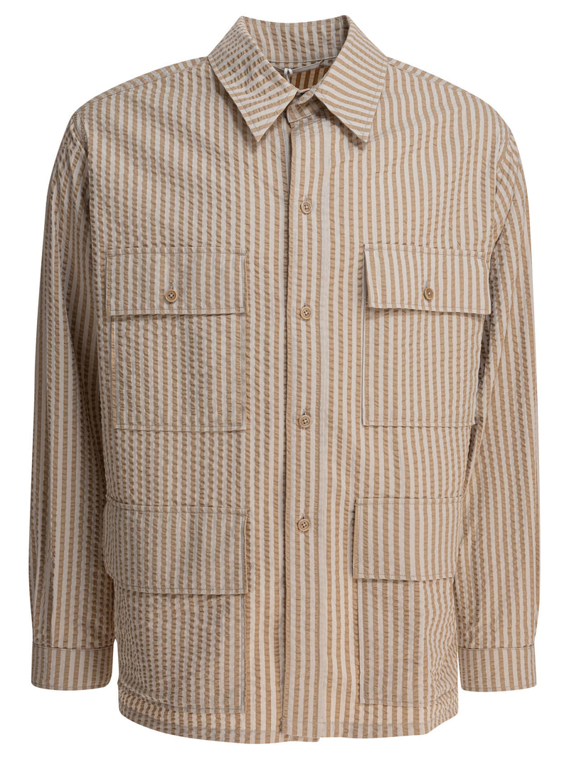 Kaptain Sunshine Kaptain Sunshine Men's Beige Linen-Silk Jacket - World Class Fashion