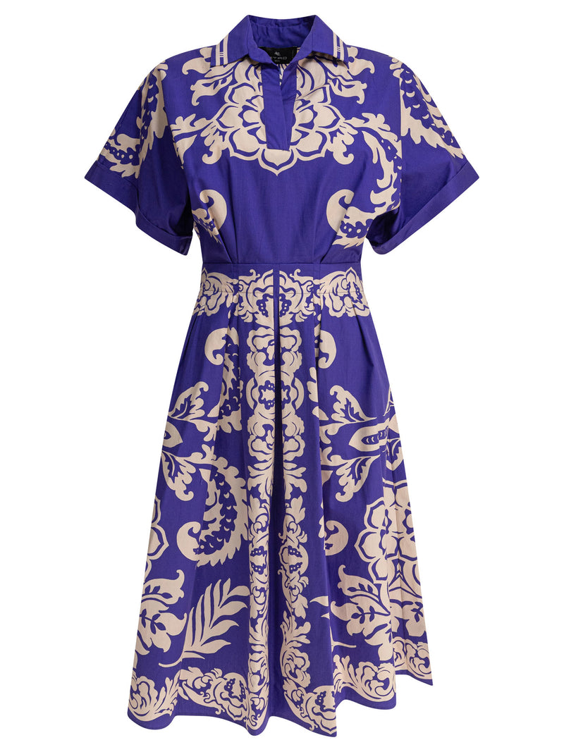 Etro Vestido Etro de algodón azul para mujer - World Class Fashion